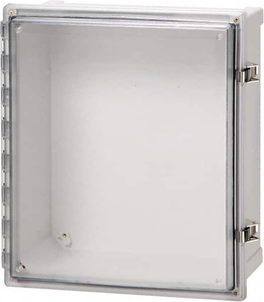 Fibox - Polycarbonate Standard Enclosure Hinge Cover - NEMA 4, 4X, 6, 6P, 12, 13, 8" Wide x 8" High x 4" Deep, Impact, Moisture & Corrosion Resistant, Dirt-tight & Dust-tight - Caliber Tooling