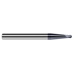 3/16″ Dia. × 3/8″ Shank × 0.15″ DOC × 4″ OAL, Carbide AlTiN, 2 Flute, Ballnose End Mill - Exact Industrial Supply