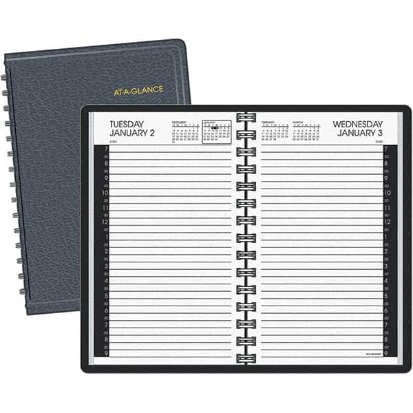 AT-A-GLANCE - 365 Sheet, 4-7/8 x 8", Appointment Book - Black & White - Caliber Tooling