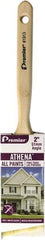 Premier Paint Roller - 2-1/2" Angled Polyester/Natural Angular Brush - 2" Bristle Length, 7" Wood Sash Handle - Caliber Tooling