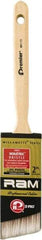 Premier Paint Roller - 2" Angled Polyester General Purpose Paint Brush - 3" Bristle Length, 2" Wood Sash Handle - Caliber Tooling