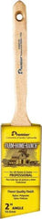 Premier Paint Roller - 2" Angled Nylon/Polyester Angular Brush - 2-3/4" Bristle Length, 7" Wood Sash Handle - Caliber Tooling