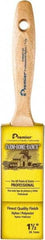 Premier Paint Roller - 1-1/2" Flat Nylon/Polyester General Purpose Paint Brush - 2-1/2" Bristle Length, 4-3/4" Wood Beavertail Handle - Caliber Tooling