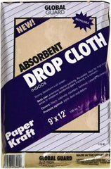 Premier Paint Roller - Medium Weight Paper Drop Cloth - 12' x 9', 1 mil Thick, Off White - Caliber Tooling