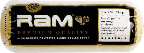 Premier Paint Roller - 1-1/4" Nap, 9" Wide Paint Roller Cover - Extra-Rough Texture, Polyester - Caliber Tooling