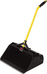 Rubbermaid - 20-7/16" Wide x 29" Deep x 11" High Handheld Dustpan - Plastic Body, 27" Handle, Black - Caliber Tooling