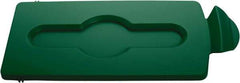 Rubbermaid - Rectangle Lid for Use with 23 Gal Rectangular Recycle Containers - Green, Polypropylene, For Slim Jim Trash Cans - Caliber Tooling