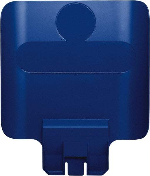 Rubbermaid - Square Lid for Use with 23 Gal Rectangular Recycle Containers - Blue, Polypropylene, For Slim Jim Trash Cans - Caliber Tooling