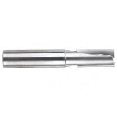 1/2" Dia. - 3" OAL - 2 FL Straight FL Bright Carbide End Mill - Caliber Tooling