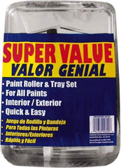 Premier Paint Roller - 3/8" Nap, Wall Paint Roller Set - 10" Wide, Steel Frame, Includes Paint Tray, Roller Cover & Frame - Caliber Tooling