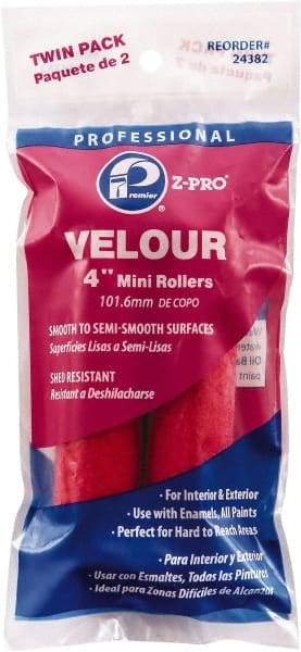 Premier Paint Roller - 4" Wide Paint Mini Roller Covers - Smooth Texture, Woven & Polyester - Caliber Tooling