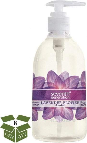 Seventh Generation - 12 oz Pump Bottle Liquid Soap - Clear, Lavender Flower & Mint Scent - Caliber Tooling