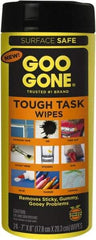 Goo Gone - Pre-Moistened General Purpose Wipes - Canister, 7" x 8" Sheet Size, White - Caliber Tooling