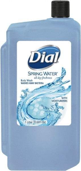 Dial - 1 L Cartridge Spring Water Body Wash - Translucent Blue, Fits Manual Liquid Dispensers - Caliber Tooling