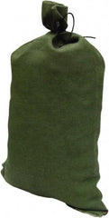 Made in USA - 14" Long x 26" High Sand Bag - Olive Green Acrylic, For Spill Containment - Caliber Tooling