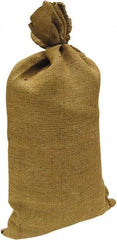 Made in USA - 14" Long x 26" High Sand Bag - Desert Tan Burlap, For Spill Containment - Caliber Tooling