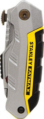 Stanley - 2-7/16" Blade, 8" OAL, Straight Pocket Knife - 4-3/4" Closed Length, Steel, 3 Blades, 1 Edge - Caliber Tooling