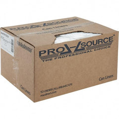 PRO-SOURCE - 1 mil Thick, Heavy-Duty Trash Bags - Linear Low-Density Polyethylene (LLDPE), Flat Pack Dispenser, 12" Wide x 35" High, Clear - Caliber Tooling