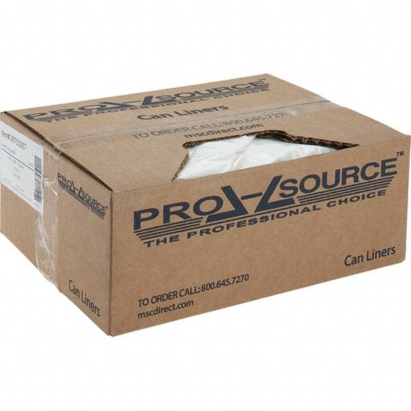 PRO-SOURCE - 2 mil Thick, Heavy-Duty Trash Bags - Linear Low-Density Polyethylene (LLDPE), Flat Pack Dispenser, 38" Wide x 48" High, Clear - Caliber Tooling