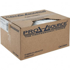 PRO-SOURCE - 1 mil Thick, Heavy-Duty Trash Bags - Linear Low-Density Polyethylene (LLDPE), Flat Pack Dispenser, 15" Wide x 23" High, Clear - Caliber Tooling