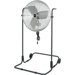 PRO-SOURCE - 24" Blade, 1/8 hp, 2,220 CFM, High Floor Stand Industrial Circulation Fan - Floor Stand, 115 Volts, 2.4 Amps, 3 Speed - Caliber Tooling