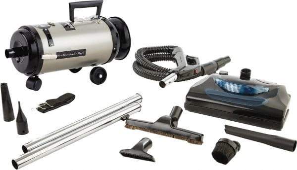 MetroVac - Canister Vacuum Cleaner - 120 Volts, 4 hp, 11.25 Amps, 12.5 Lb, Accessories Included - Caliber Tooling