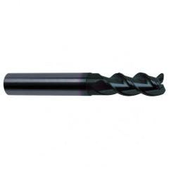 1/2" Dia. - 4-1/2" OAL - 45° Helix Super-A Carbide End Mill - 3 FL - Caliber Tooling