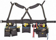 CLC - 29 to 46" Waist Tool Rig - 28 Pocket, Black/Blue, Polyester - Caliber Tooling