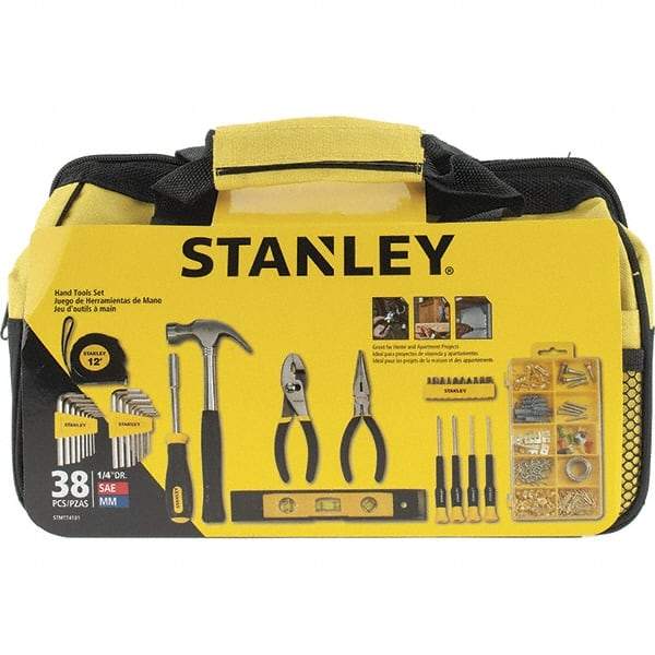 Stanley - 38 Piece Household Tool Kit - Comes in Soft Sided Tote - Caliber Tooling