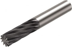 Sandvik Coromant - 12mm, 31.8mm LOC, 12mm Shank Diam, 82.5mm OAL, 11 Flute, Solid Carbide Square End Mill - Single End, Diamond Finish, Spiral Flute, 4° Helix, Centercutting, Right Hand Cut, Right Hand Flute, Series CoroMill Plura - Caliber Tooling