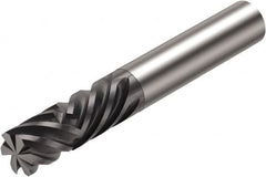 Sandvik Coromant - 12mm, 31.8mm LOC, 12mm Shank Diam, 2-1/2" OAL, 6 Flute, Solid Carbide Square End Mill - Single End, Diamond Finish, Spiral Flute, 40° Helix, Centercutting, Right Hand Cut, Right Hand Flute, Series CoroMill Plura - Caliber Tooling