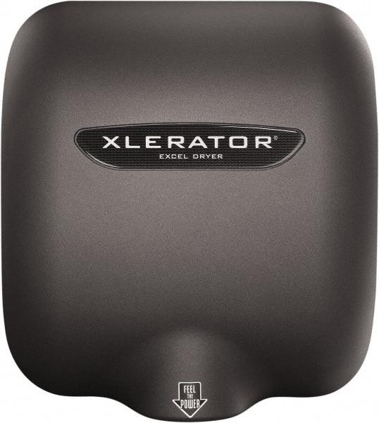 Excel Dryer - 1450 Watt Graphite Finish Electric Hand Dryer - 110/120 Volts, 12.2 Amps, 11-3/4" Wide x 12-11/16" High x 6-11/16" Deep - Caliber Tooling