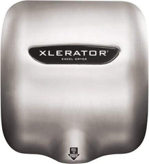 Excel Dryer - 1490 Watt Silver Finish Electric Hand Dryer - 208/277 Volts, 6.2 Amps, 11-3/4" Wide x 12-11/16" High x 6-11/16" Deep - Caliber Tooling