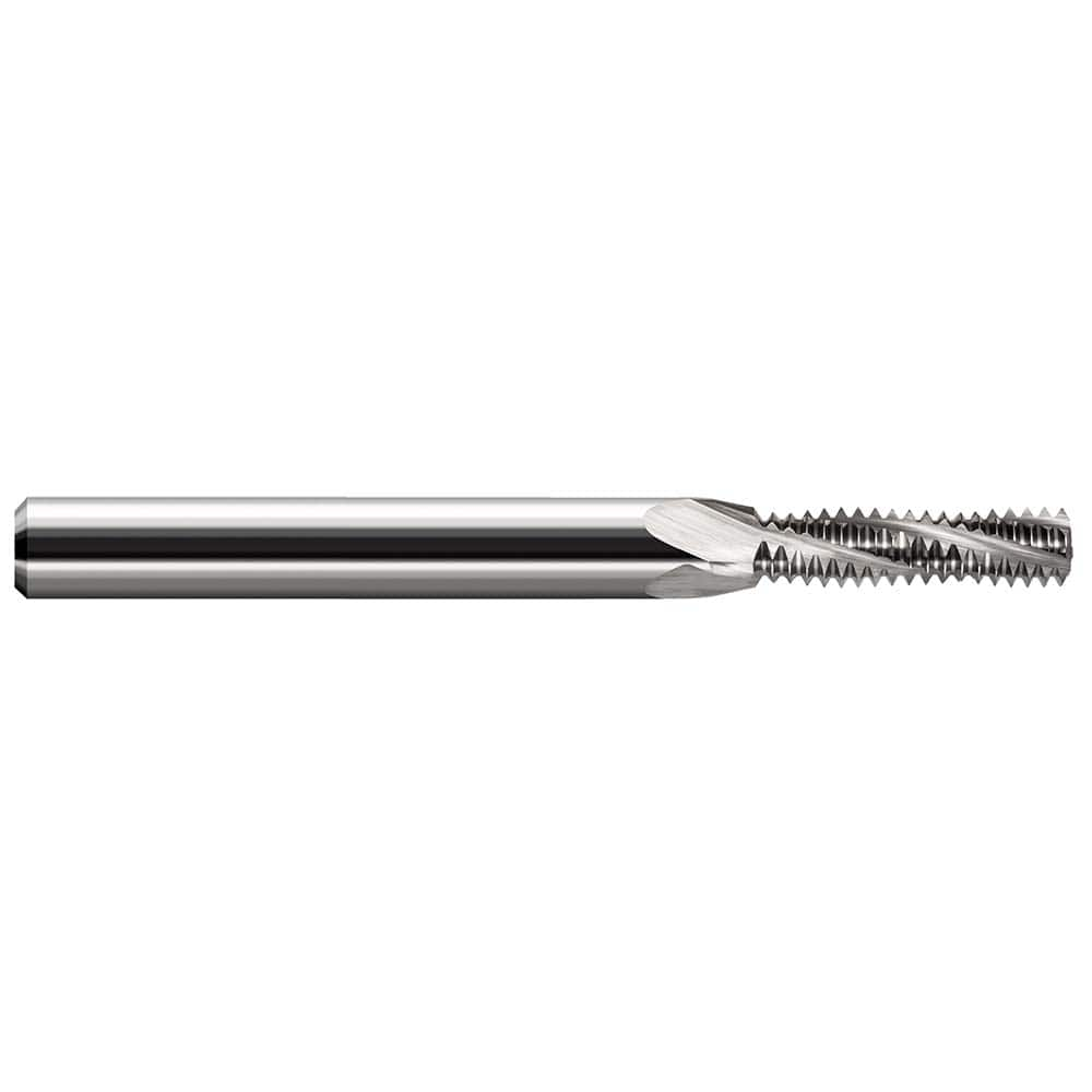 Harvey Tool - M8 X 1.25 Internal/External 1.25mm Pitch 5/16" Shank 3-Flute Solid Carbide Helical Flute Thread Mill - Exact Industrial Supply