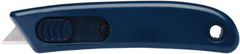 Martor USA - Retractable Utility Knife - Black & Blue Poly-Steel Handle, 1 Blade Included - Caliber Tooling