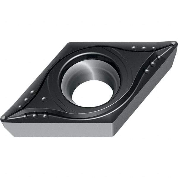 Walter - DCMT MM4 Grade WSM30S Turning Insert - TiAlN+Al2O3+(Al) Finish, 55° Rhombic, 9.53mm Inscr Circle, 3.97mm Thick, 0.4mm Corner Radius - Caliber Tooling