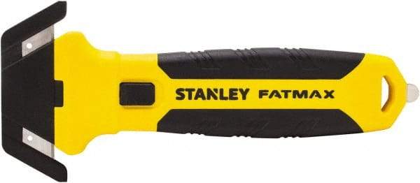 Stanley - Recessed/Concealed Fixed Blade Safety Cutter - 0.2165" Steel Blade, Yellow & Black Bi-Material Handle, 1 Blade Included - Caliber Tooling