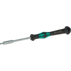 Wera - 1.5mm Solid Shaft Precision Nutdriver - Cushion Grip Handle, 6-1/4" OAL - Caliber Tooling