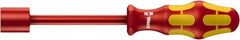 Wera - 5/8" Solid Shaft Insulated Nutdriver - Cushion Grip Handle, 237mm OAL - Caliber Tooling