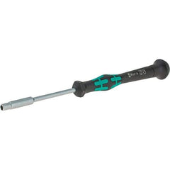 Wera - 3.2mm Solid Shaft Precision Nutdriver - Cushion Grip Handle, 6-1/4" OAL - Caliber Tooling