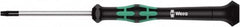 Wera - 6 Torx Driver - 40mm Blade Length, 137mm OAL, Ergonomic Handle - Caliber Tooling