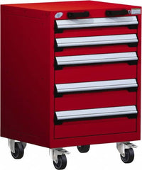 Rousseau Metal - 5 Drawer Steel Tool Roller Cabinet - 24" Wide x 35-1/8" High x 27" Deep, Ball Bearing Drawer Slides, Blue - Caliber Tooling