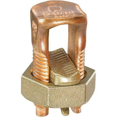 Panduit - 8 AWG, Copper Wire Compatible, Copper Alloy, Hex Split Bolt Connector - 3-3/4" OAL, 1.03" Wire Slot Diam, 26.162" Head Width - Caliber Tooling