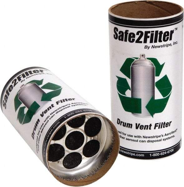 Made in USA - Trash Compactor/Crusher Filter Replacement - 4" Wide x 8" Long x 8" High, For 10004841 Single Carbon Filter Assemblies, 10004840 Aerovent Can Disposal Systems - Caliber Tooling