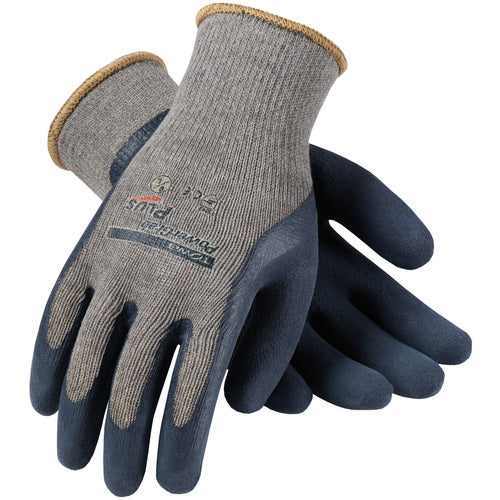 39-C1600/L Seamless Knits - PowerGrab Plus - Gray 10G Cotton/Poly Shell - Blue Latex MicroFinish Grip