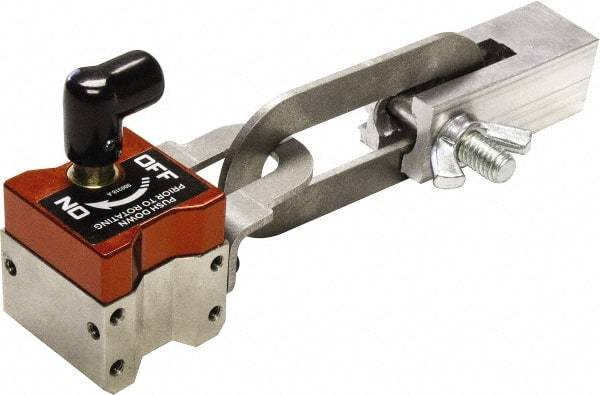 Mag-Mate - 150 Lb Load Capacity, Load Transitioning Lift Magnet - 1.12" High x 7" Long x 1-1/2" Wide, 2 Poles - Caliber Tooling