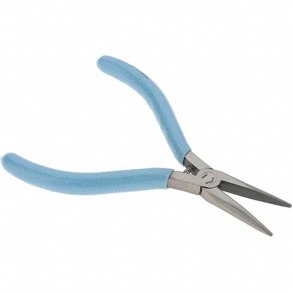 Xcelite - 5" Jaw Length x 7/16" Jaw Width, Long Nose Comfort Grip Pliers - Smooth Jaw, Bi-Material Cushion Handle - Caliber Tooling