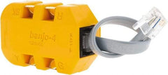 Fluke Networks - Yellow Electrical Test Equipment Modular Adapter - Use with Telephone Test Sets - Caliber Tooling