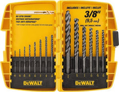 Drill Bit Set: Jobber Length Drill Bits, 14 Pc, 135 °, High Speed Steel Oxide, Pilot-Point, Straight Shank