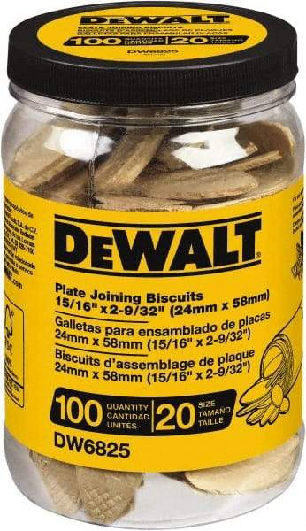 DeWALT - Size 20 Biscuits - 100 Pieces, Tube - Caliber Tooling